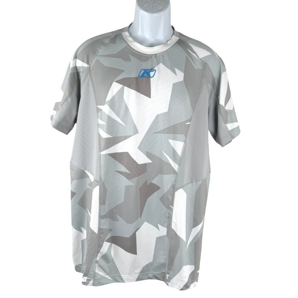 Klim Aggressor Cool 1.0 Short Sleeve Shirt Mens XL Gray Camo Base Layer TP-3697